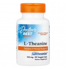 L-теанін, L-Theanine, Doctor's Best, 150 мг, 90 веганських капсул