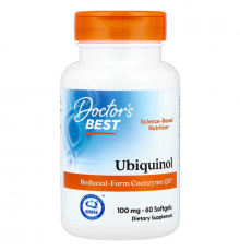 Убіхінол, Ubiquinol, Doctor's Best, 100 мг, 60 капсул