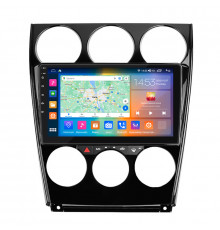 Штатная магнитола Lesko для Mazda 6 I (GG) Рестайлинг 2005-2008 экран 9" 2/32Gb CarPlay 4G Wi-Fi GPS Prime