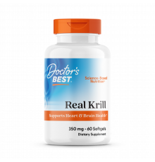 Олія криля, Real Krill, Doctor's Best, 350 мг, 60 гелевих капсул