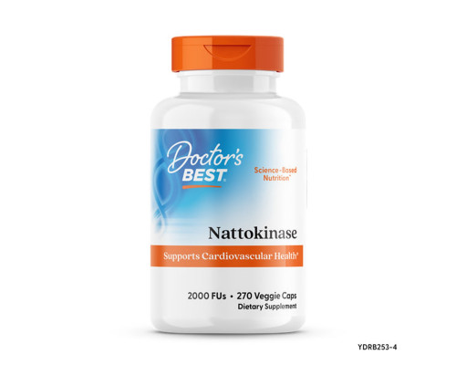 Наттокіназа, Nattokinase, Doctor's Best, 2,000 FUs, 270 капсул
