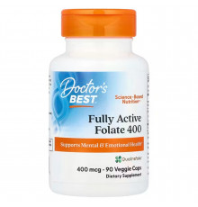 Фолат із Quatrefolic, Fully Active Folate 400, Doctor's Best, активний, 400 мкг, 90 капсул