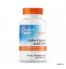 Альфа-ліпоєва кислота, Alpha-Lipoic Acid, Doctor's Best, 300 мг, 180 веганських капсул