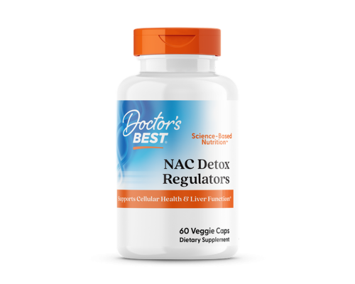 N-ацетилцистеїн, NAC Detox Regulators, Doctor's Best, 60 вегетаріанських капсул