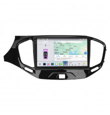Штатная магнитола Lesko для LADA (ВАЗ) Vesta I 2015-н.в. экран 9" 4/64 QLED CarPlay 4G Wi-Fi GPS 360 Prime