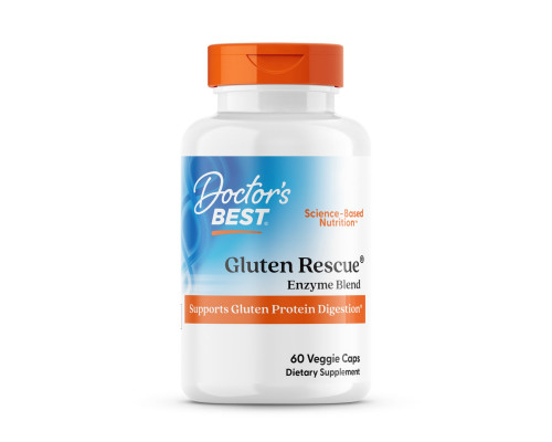 Розщеплення глютену, Gluten Rescue, Doctor's Best, суміш ферментів, 60 веганських капсул