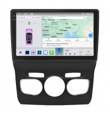 Штатная магнитола Lesko для Citroen C4 II 2010-2016 экран 10" 4/64 QLED CarPlay 4G Wi-Fi GPS 360 Prime