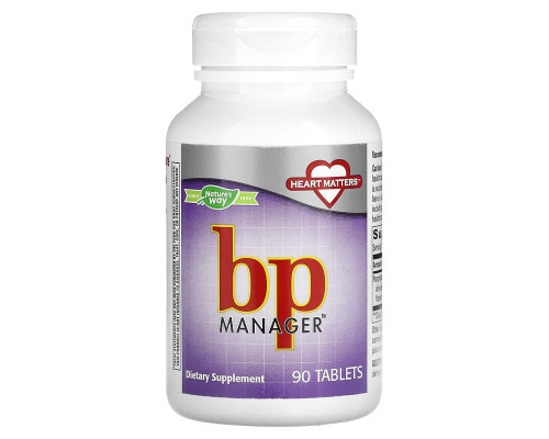 Підтримка кров'яного тиску, bp Manager, Nature's Way, 90 таблеток