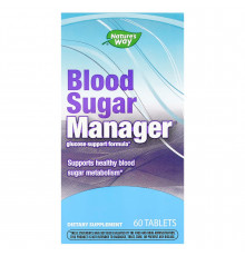 Рівень цукру в крові, Blood Sugar Manager, Nature's Way, 60 веганських таблеток