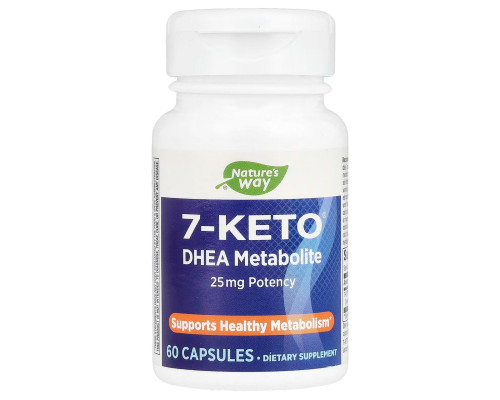 7-Кето ДГЕА метаболіт, 7-KETO, DHEA Metabolite, Nature's Way, 25 мг, 60 веганських капсул