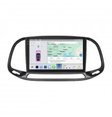 Штатная магнитола Lesko для Fiat Doblo II Рестайлинг 2015-н.в. экран 9" 4/64 QLED CarPlay 4G Wi-Fi GPS 360 Prime
