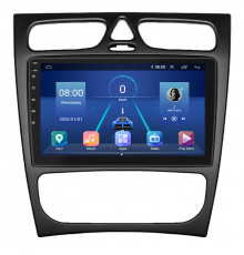 Штатная магнитола Lesko для Mercedes-Benz C-Класс II (W203) 2000-2004 экран 9" 6/128Gb 4G Wi-Fi GPS Top