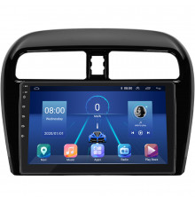 Штатная магнитола Lesko для Mitsubishi Mirage VI Рестайлинг 2015-2019 экран 9" 4/64Gb 4G Wi-Fi GPS Top