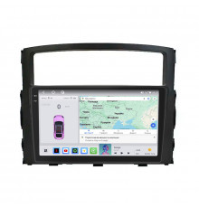 Штатная магнитола Lesko для Mitsubishi Montero IV 2006-н.в. экран 9" 4/64 QLED CarPlay 4G Wi-Fi GPS 360 Prime