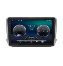 Штатная магнитола Lesko для Peugeot 2008 I Рестайлинг 2016-2019 экран 10" 4/32Gb 4G Wi-Fi GPS Top