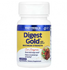 Ферменти для травлення, Digest Gold with ATPro, Enzymedica, 21 капсула