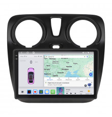 Штатная магнитола Lesko для Dacia Lodgy ver 2 2012-2017 экран 9" 4/64 QLED CarPlay 4G Wi-Fi GPS 360 Prime