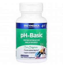 Поддержка баланса рН, ферменты, pH-Basic, Enzymedica, 90 капсул