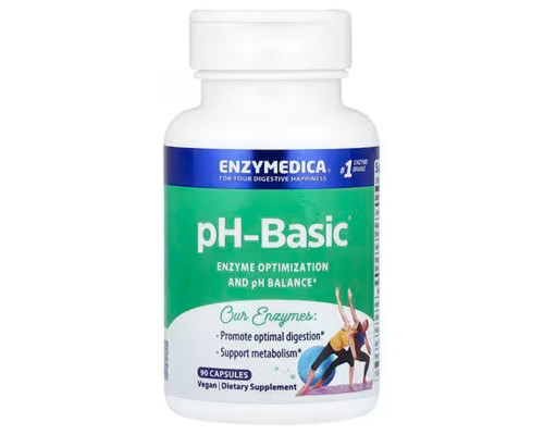 Підтримка балансу рН, ферменти, pH-Basic, Enzymedica, 90 капсул