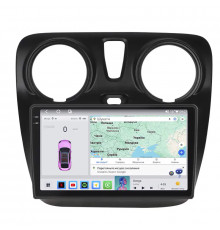 Штатная магнитола Lesko для Dacia Sandero II ver 2 2012-2016 экран 9" 4/64 QLED CarPlay 4G Wi-Fi GPS 360 Prime