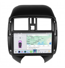 Штатная магнитола Lesko для Nissan Almera III (G15) 2012-2018 экран 9" 4/64 QLED CarPlay 4G Wi-Fi GPS 360 Prime