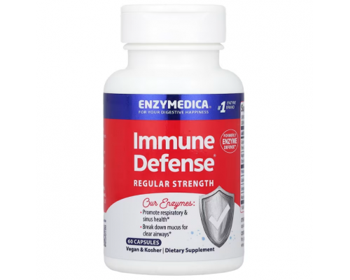 Захист імунітету, Immune Defense, Enzymedica, з протеолітичними ферментами, 60 капсул
