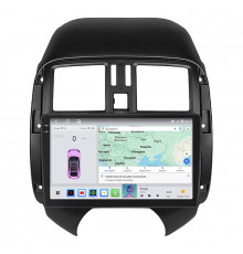 Штатная магнитола Lesko для Nissan Latio I (N17) 2012-2014 экран 9" 4/64 QLED CarPlay 4G Wi-Fi GPS 360 Prime
