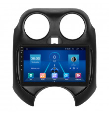 Штатная магнитола Lesko для Nissan March IV (K13) Рестайлинг 2013-н.в. экран 9" 6/128Gb 4G Wi-Fi GPS Top