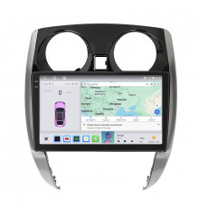 Штатная магнитола Lesko для Nissan Note II 2012-2016 экран 10" 4/64 QLED CarPlay 4G Wi-Fi GPS 360 Prime