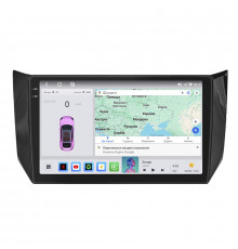 Штатная магнитола Lesko для Nissan Tiida II 2015-2018 экран 10" 4/64 QLED CarPlay 4G Wi-Fi GPS 360 Prime