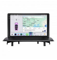 Штатная магнитола Lesko для Peugeot 3008 I ver. 2 2009-2016 экран 9" 4/64 QLED CarPlay 4G Wi-Fi GPS 360 Prime