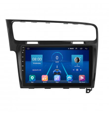Штатная магнитола Lesko для Volkswagen Golf VII Рестайлинг 2017-н.в. экран 10" 6/128Gb 4G Wi-Fi GPS Top