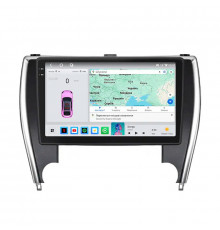 Штатная магнитола Lesko для Toyota Camry (USA) VII (XV50) Рестайлинг 2015-2017 экран 10" 4/64 QLED CarPlay 4G Wi-Fi GPS 360 Prime