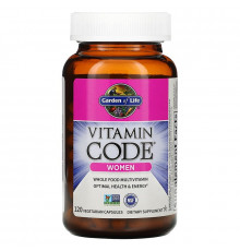Сырые Витамины для женщин,  Whole Food Multivitamin for Women, Garden of Life, цельнопищевые, 120 вегетарианских капсул