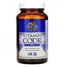 Витамины для мужчин, Multivitamin for Men, Garden of Life, Vitamin Code, 120 вегетарианских капсул