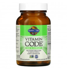 RAW B-комплекс, RAW B-Complex, Garden of Life, Vitamin Code, 60 веганських капсул