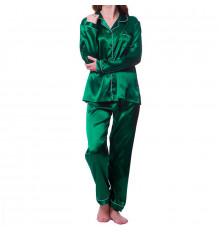 Комплект женской пижамы 806 Зеленый рубашка с длинным рукавом и штанами одежда для дома 2XL