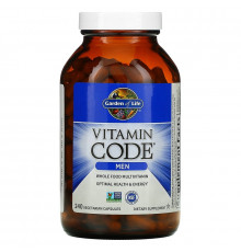 Витамины для мужчин, Whole Food Multivitamin for Men, Garden of Life, Vitamin Code, 240 вегетарианских капсул
