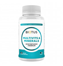 Мультивітаміни та мінерали, Multivits & Minerals, Biotus, 120 капсул