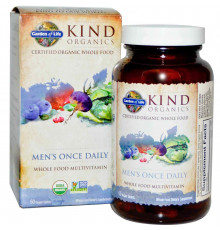 Витамины для мужчин, Men's Whole Food Multivitamin, Garden of Life, один раз в день, цельнопищевые, 60 веганских таблеток