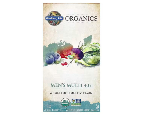 Вітаміни для чоловіків, MyKind Organics, Garden of Life, 40+, 120 веганських таблеток