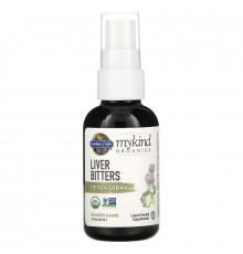 Поддержка и очищение печени, Liver Bitters Detox, Garden of Life, спрей, 58 мл