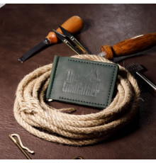 Затискач для грошей зелений Хрещений батько