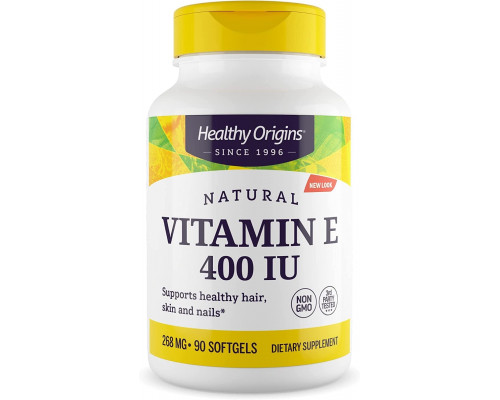 Вітамін Е, Vitamin E, Healthy Origins, 400 МО, 90 капсул