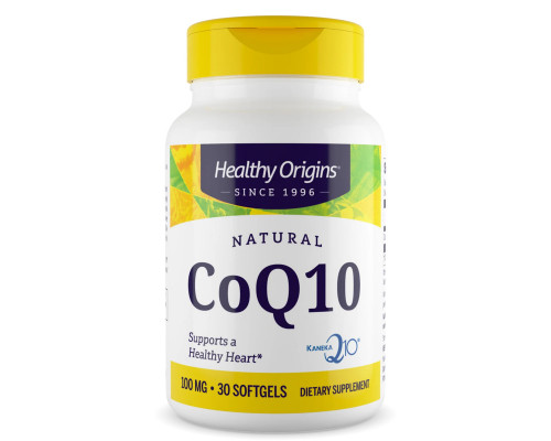 Коензим Q10, Kaneka Q10 (CoQ10), Нealthy Origins, 100 мг, 30 капсул