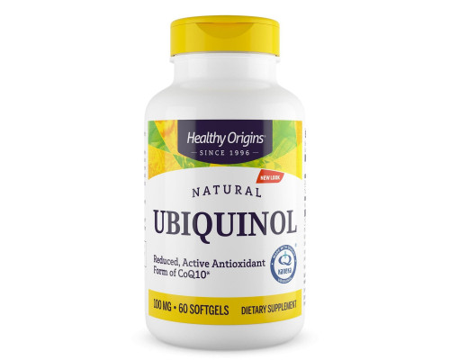 Убіхінол коензим CoQ10, Healthy Origins, 100 мг, 60 капсул