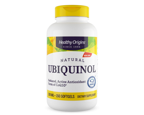 Убіхінол натуральний, Ubiquinol, Healthy Origins, 100 мг, 150 капсул