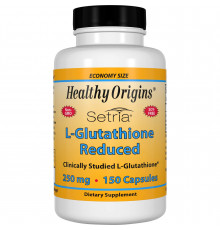 Глутатион, L-Glutathione, Healthy Origins, Setria, пониженный, 250 мг, 150 капcул