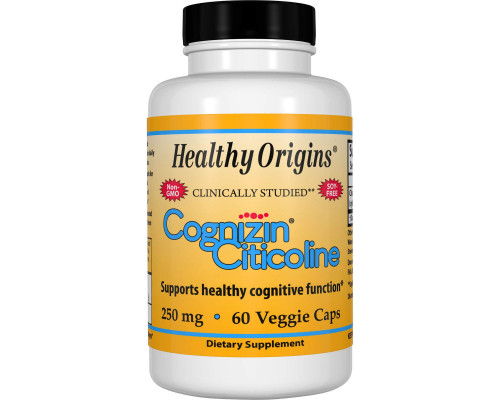 Когніцин цитиколіну, Cognizin Citicolinee, Healthy Origins, 250 мг, 60 капсул
