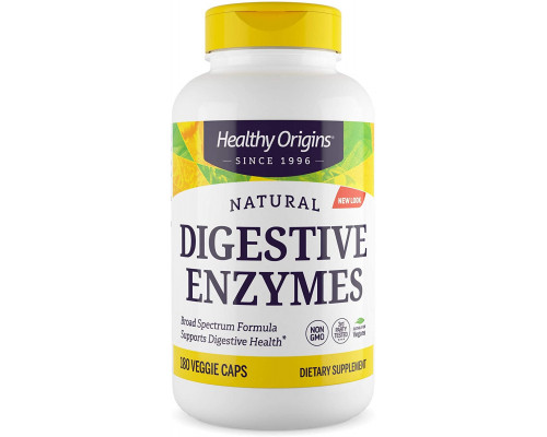 Ферменти для травлення, Digestive Enzymes, Healthy Origins, 180 капсул